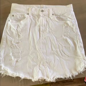 7 for all mankind distressed skirt
